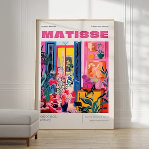 Henri Matisse Print - Aesthetic Matisse Poster for Modern Gallery Exhibition Art, Minimalist Neutral Wall Art, Matisse Cut outs Gift Idea