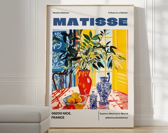Henri Matisse Print - Aesthetic Matisse Poster for Modern Gallery Exhibition Art, Minimalist Neutral Wall Art, Matisse Cut outs Gift Idea