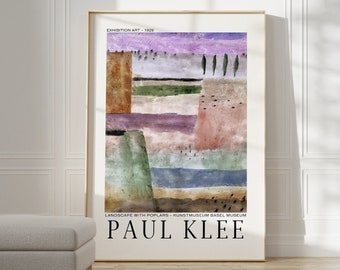 Paul Klee Poster - Kunstmuseum Ausstellungsplakat | Paul Klee Gallerie Wandkunst | Paul Klee Print | Abstraktes Kunstausstellungs Poster