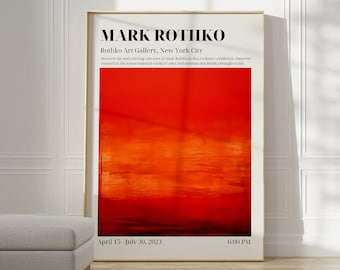 Mark Rothko Poster - Een tentoonstellingsprint als housewarming cadeau of woonkamerdecoratie, Mark Rothko print, museumposter, Rothko print