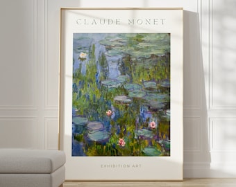 Claude Monet Poster - Monet Museums Poster als Wandkunst für Ästhetische Raumdekoration | Claude Monet Print als Geschenk für Freunde