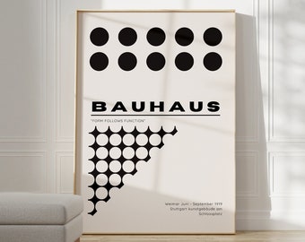 Bauhaus Poster - Abstract Wall Art, Bauhaus Print, Museum Bauhaus Print, Modern Bauhaus Art, Gift Idea, Geometric Wall Art Exhibition Print