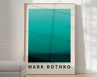 Mark Rothko Poster - A Exhibition Print as Housewarming Gift or Livingroom Decor, Mark Rothko Print, Birthday Gift Idea, Museum Poster