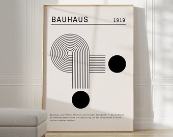 Bauhaus Poster - Abstract Wall Art, Bauhaus Print, Museum Bauhaus Print, Modern Bauhaus Art, Gift Idea, Geometric Wall Art Exhibition Print