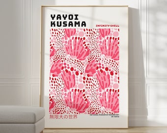 Yayoi Kusama Poster - Abstract Yayoi Kusama Print as Japanese Wall Art - Inspired by Yayoi Kusama Japandi Gallery Wall Art - Home Wall Decor