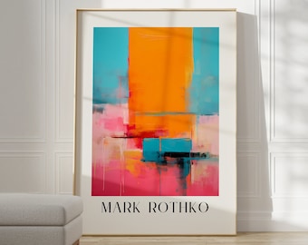 Mark Rothko Poster - A Exhibition Print as Housewarming Gift or Livingroom Decor, Mark Rothko Print, Birthday Gift Idea, Museum Poster