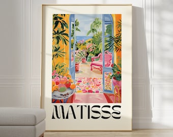 Henri Matisse Print - Aesthetic Matisse Poster for Modern Gallery Exhibition Art, Minimalist Neutral Wall Art, Matisse Cut outs Gift Idea