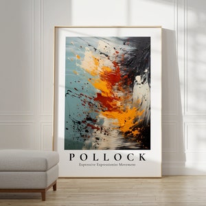 Jackson Pollock Poster - Modern Colorful Wall Art | Trendy Wall Art | Jackson Pollock Maximalist Decor | Extra large Wall Art | Abstract Art
