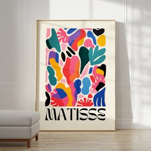 Henri Matisse Print - Colorful Wall Art, Aesthetic Room Decor, Matisse Poster for Modern Gallery Exhibition Art, Matisse Cut outs Gift Idea