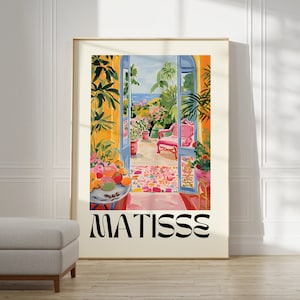 Henri Matisse Print - Aesthetic Matisse Poster for Modern Gallery Exhibition Art, Minimalist Neutral Wall Art, Matisse Cut outs Gift Idea
