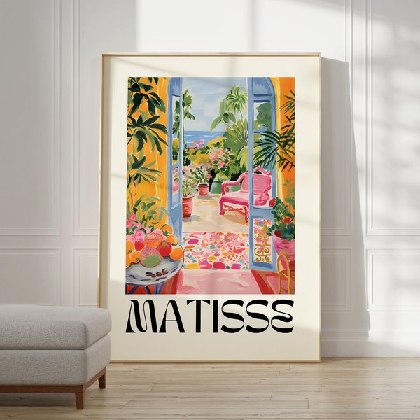 Henri Matisse Poster - Ästhetisches Matisse Druck für Moderne Gallerie Ausstellungskunst, Minimalistische neutrale Wandkunst, Matisse Print