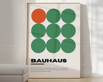 Bauhaus Poster - Abstract Wall Art, Bauhaus Print, Museum Bauhaus Print, Modern Bauhaus Art, Gift Idea, Geometric Wall Art Exhibition Print