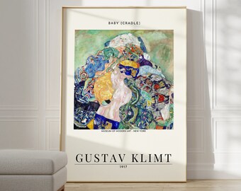 Gustav Klimt Poster - Exhibition Modern Home Decor Poster | Gustav Klimt Print | Klimt Museum Painting | Klimt Living Room Decor | Klimt Art