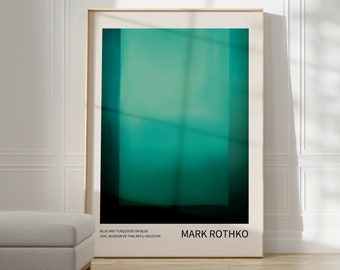 Affiche Mark Rothko - Une impression d’exposition comme cadeau de pendaison de crémaillère ou décoration de salon, impression Mark Rothko, affiche de musée, impression Rothko