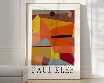 Paul Klee Poster - Kunstmuseum Ausstellungsplakat | Paul Klee Gallerie Wandkunst | Paul Klee Print | Abstraktes Kunstausstellungs Poster