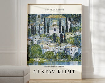 Gustav Klimt Poster - Exhibition Modern Home Decor Poster | Gustav Klimt Print | Klimt Museum Painting | Klimt Living Room Decor | Klimt Art