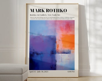 Mark Rothko Poster - Een tentoonstellingsprint als housewarming cadeau of woonkamerdecoratie, Mark Rothko print, museumposter, Rothko print