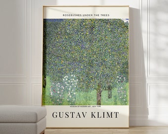 Gustav Klimt Poster - Exhibition Modern Home Decor Poster | Gustav Klimt Print | Klimt Museum Painting | Klimt Living Room Decor | Klimt Art
