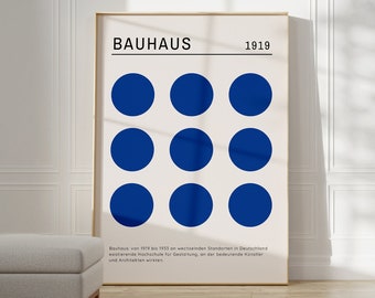 Bauhaus Poster - Abstract Wall Art, Bauhaus Print, Museum Bauhaus Print, Modern Bauhaus Art, Gift Idea, Geometric Wall Art Exhibition Print