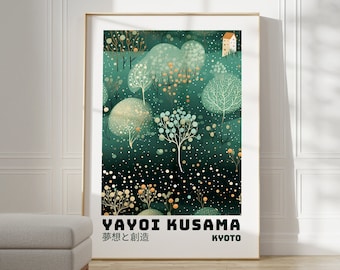 Yayoi Kusama Poster - Abstract Yayoi Kusama Print as Japanese Wall Art - Yayoi Kusama Inspired Japanese Gallery Wall Art - Home Wall Decor