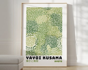 Yayoi Kusama Poster - Japanse muurkunst als abstracte Yayoi Kusama Print, Kusama Japanse Gallery Wall Art, Moderne Poster Wanddecoratie