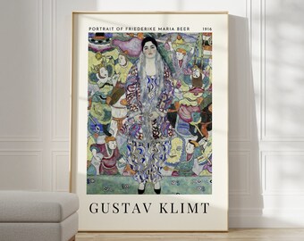 Gustav Klimt Poster - Exhibition Modern Home Decor Poster | Gustav Klimt Print | Klimt Museum Painting | Klimt Living Room Decor | Klimt Art