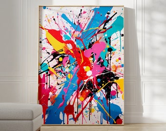 Jackson Pollock Poster - Maximalistische Muurdecoratie | Abstracte kunstposter |  | Trendy moderne schilderkunst | Coole thuiskunst | Jackson Pollock-afdruk