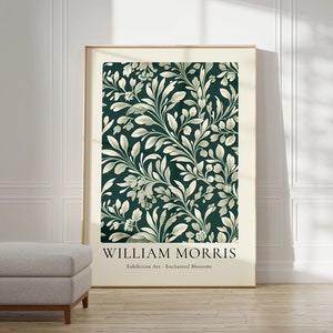 William Morris Poster | William Morris Print | Mid Century Modern Art  | Aesthetic Room Decor Flower Market Poster | Sage Green Wall Art