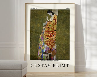 Gustav Klimt Poster - Exhibition Modern Home Decor Poster | Gustav Klimt Print | Klimt Museum Painting | Klimt Living Room Decor | Klimt Art