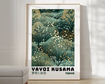 Yayoi Kusama Poster - Abstract Yayoi Kusama Print as Japanese Wall Art - Yayoi Kusama Inspired Japanese Gallery Wall Art - Home Wall Decor