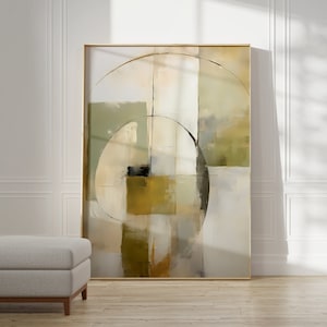 Abstract Wall Print - Neutral Gallery Wall Art Exhibition Poster, Modern Wall Art, Aesthetic Room Decor, Colorful Geometric Home Decor