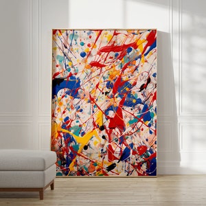 Poster di Jackson Pollock - Decorazione murale massimalista | Manifesto di arte astratta |  | Dipinti moderni alla moda | Arte fantastica per la casa | Stampa di Jackson Pollock