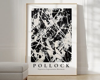 Jackson Pollock Poster - Modern Abstract Wall Art | Trendy Wall Art | Jackson Pollock Maximalist Decor | Extra large Wall Art | Abstract Art