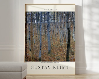 Gustav Klimt Poster - Exhibition Modern Home Decor Poster | Gustav Klimt Print | Klimt Museum Painting | Klimt Living Room Decor | Klimt Art