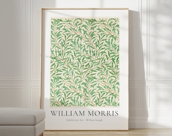 Poster di William Morris | Stampa di William Morris | Arte moderna di metà secolo | Poster del mercato dei fiori per decorazioni estetiche della camera | Arte moderna della parete