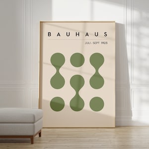 Sage Green Bauhaus Poster - Abstract Wall Art, Bauhaus Print, Museum Bauhaus Print, Modern Bauhaus Art, Gift Idea, Exhibition Print