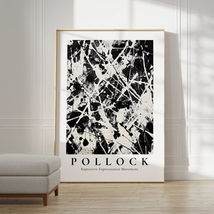 Jackson Pollock Poster - Modern Abstract Wall Art | Trendy Wall Art | Jackson Pollock Maximalist Decor | Extra large Wall Art | Abstract Art