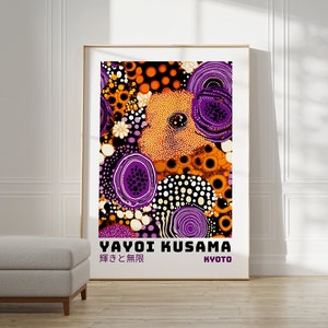 Yayoi Kusama Poster - Abstract Yayoi Kusama Print as Japanese Wall Art - Yayoi Kusama Inspired Japanese Gallery Wall Art - Home Wall Decor