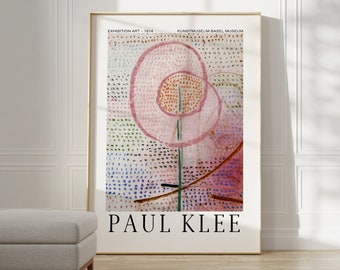 Paul Klee Poster - Kunstmuseum Ausstellungsplakat | Paul Klee Gallerie Wandkunst | Paul Klee Print | Abstraktes Kunstausstellungs Poster