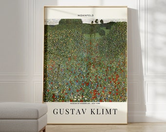 Gustav Klimt Poster - Exhibition Modern Home Decor Poster | Gustav Klimt Print | Klimt Museum Painting | Klimt Living Room Decor | Klimt Art