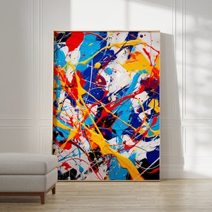 Jackson Pollock Poster - Maximalist Wall Decor | Abstract Art Poster |  | Trendy Modern Painting | Cool Home Art | Jackson Pollock Print