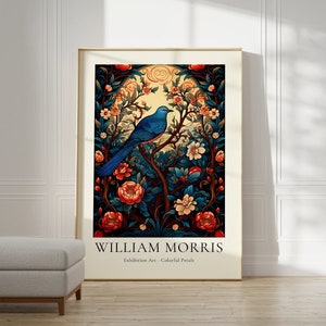 William Morris Poster | William Morris Print | Mid Century Modern Art  | Aesthetic Room Decor Flower Market Poster | Modern Wall Art