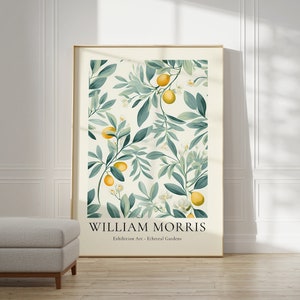 William Morris Poster | William Morris Print | Mid Century Modern Art  | Aesthetic Room Decor Flower Market Poster | Sage Green Wall Art