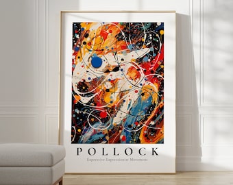 Jackson Pollock Poster - Modern Colorful Wall Art | Trendy Wall