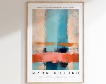 Mark Rothko Poster - Een tentoonstellingsprint als housewarming cadeau of woonkamerdecoratie, Mark Rothko print, museumposter, Rothko print