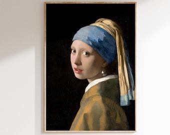 Johannes Vermeer Poster, Vintage Gallery Art Print, Vermeer Print, Famous Art, Vintage Museum Print, Vermeer Vintage Wall Art, Ideal Gift