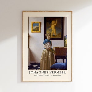 Johannes Vermeer Poster, Vintage Gallery Art Print, Vermeer Print, Famous Art, Vintage Museum Print, Vermeer Vintage Wall Art, Ideal Gift