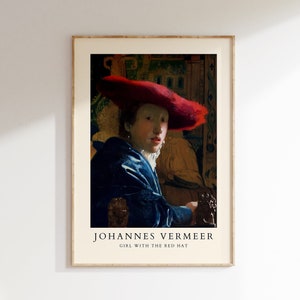 Johannes Vermeer Poster, Vintage Gallery Art Print, Vermeer Print, Famous Art, Vintage Museum Print, Vermeer Vintage Wall Art, Ideal Gift