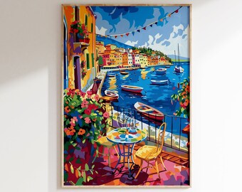 Henri Matisse geïnspireerde poster met frame, Matisse Art Print, Gallery Wall Art, Kleurrijke Matisse Print, Woonkamer Retro Poster