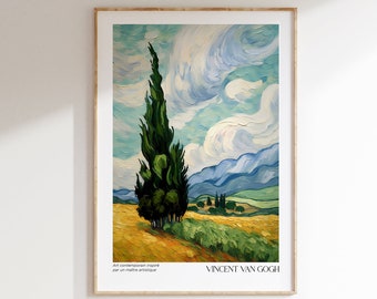 Vincent Van Gogh Poster - Modern Exhibition Wall Art, Van Gogh Print as Classic Art Painting, Impressionist Print as Trendy Home Decor